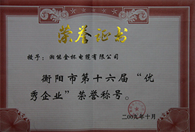 2009年度衡阳市第十六届“优秀企业”荣誉称号.jpg